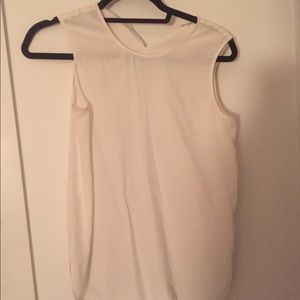 Everlane silk shell in cream